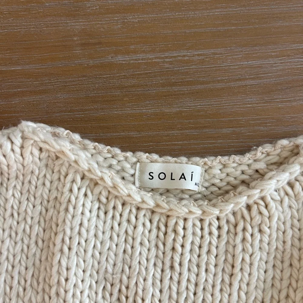 SOLAÍ the label Cream Knit Sweater - Picture 3 of 7
